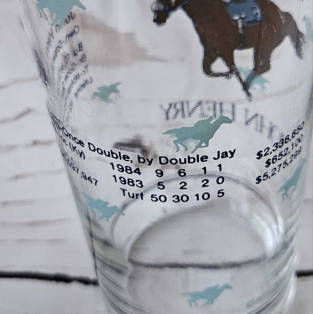 Vintage John Henry Racing Horse Souvenir Glass Cup - Picture 8 of 8